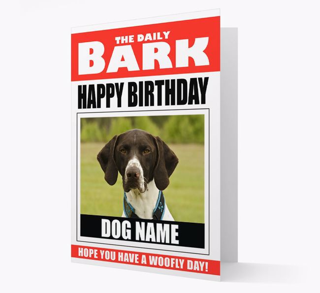 'Happy Birthday' Newspaper - Personalised Card with Photo of your {breedFullName}